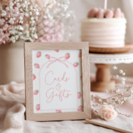 Erdbeere Erste Geburtstagskarten & Geschenke Schil Poster