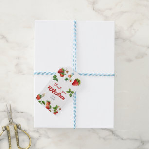 Erdbeere   Erster Geburtstag   Dankeschön Geburtst Geschenkanhänger