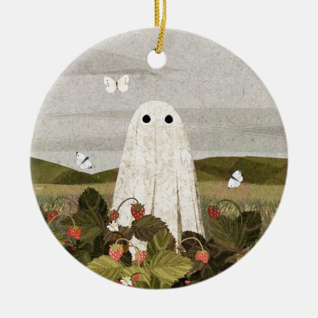 Erdbeere Fields Keramik Ornament (Vorne)