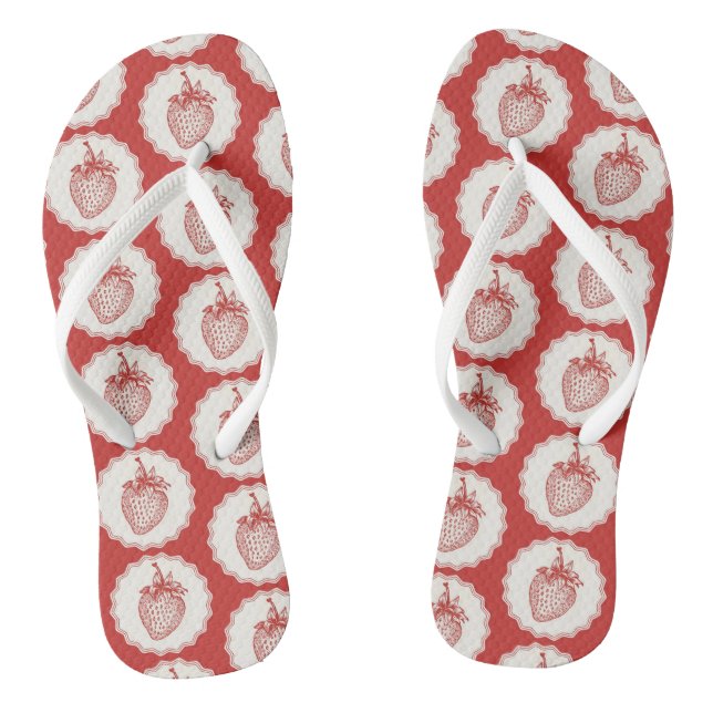 Erdbeere Flip Flops (Fußbett)