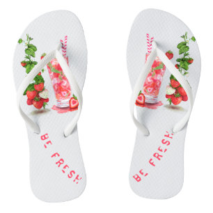 Erdbeere Flip Flops Juice Cool Drink Frucht