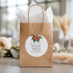 Erdbeere Frischmarkt Berry Sweet Baby Shower Runder Aufkleber
