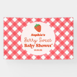 Erdbeere Früchte Eine Berry Sweet Baby Dusche Banner