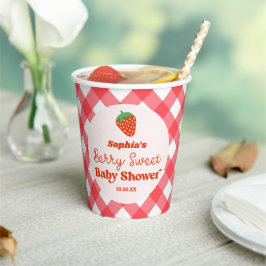 Erdbeere Früchte Eine Berry Sweet Baby Dusche Pappbecher