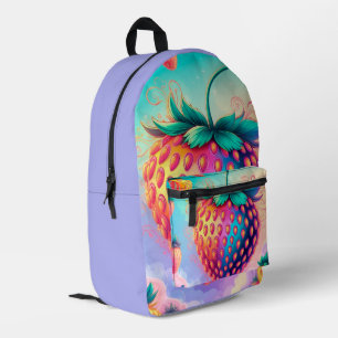 Erdbeere Fruit-Themed Bedruckter Rucksack