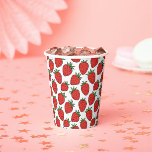 Erdbeere Fun Fruit-Themed Party Trinkbehälter Pappbecher