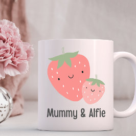 Erdbeere für Mama und Baby , Spezielle Matching-Fa Kaffeetasse