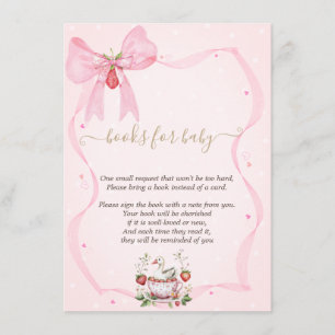 Erdbeere, Gänse, Rahmen-Kinderdusche Begleitkarte