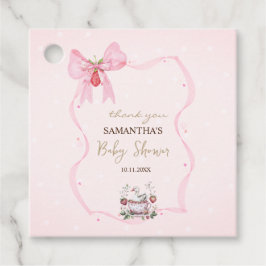 Erdbeere, Gänse, Rahmen-Kinderdusche Geschenkanhänger