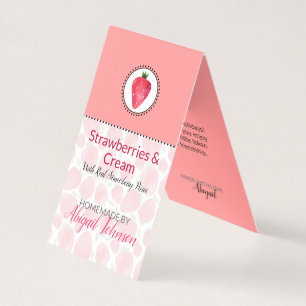 Erdbeere, hausgemachte Bath & Body-Label   Tag