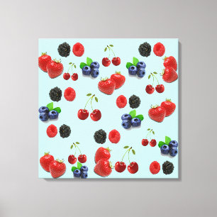 Erdbeere Heidelbeere BlackBerry Himbeere Leinwand