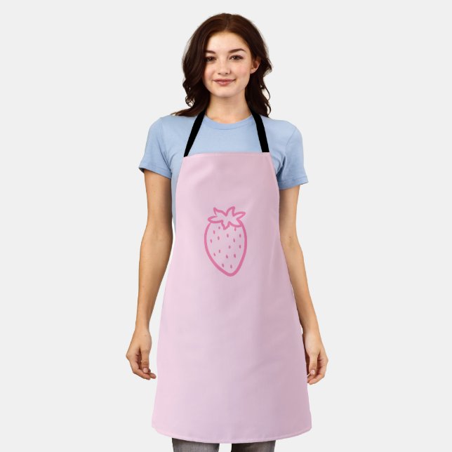 Erdbeere hellrosa schürze (Getragen)