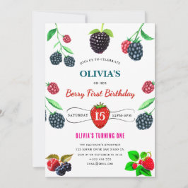 Erdbeere & Himbeere Geburtstagsparty Einladung
