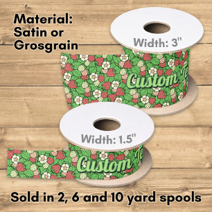 Erdbeere Hintergrund Muster Satin Ribbon Satinband