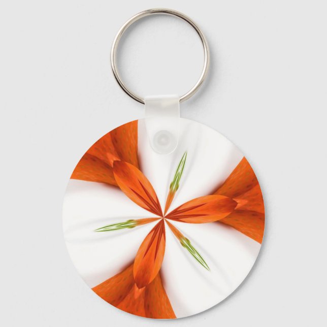 Erdbeere Kaleidoskop Schlüsselanhänger (Vorderseite)