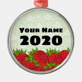 Erdbeere Keepake Ornament Aus Metall