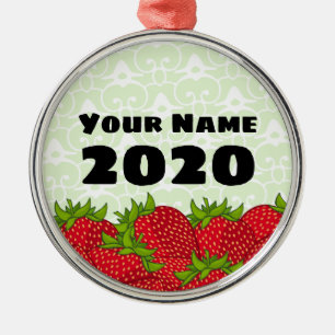 Erdbeere Keepake-Ornament Ornament Aus Metall