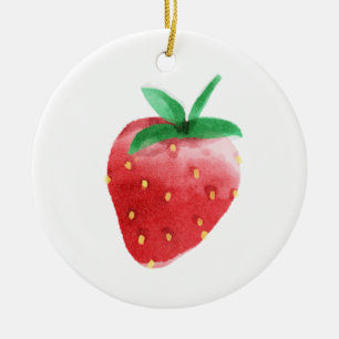 Erdbeere Keramik Ornament