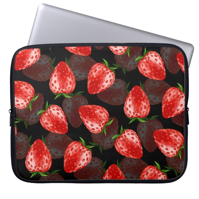 Erdbeere Laptopschutzhülle (Vorderseite)