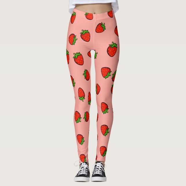 Erdbeere Leggings (Vorderseite)