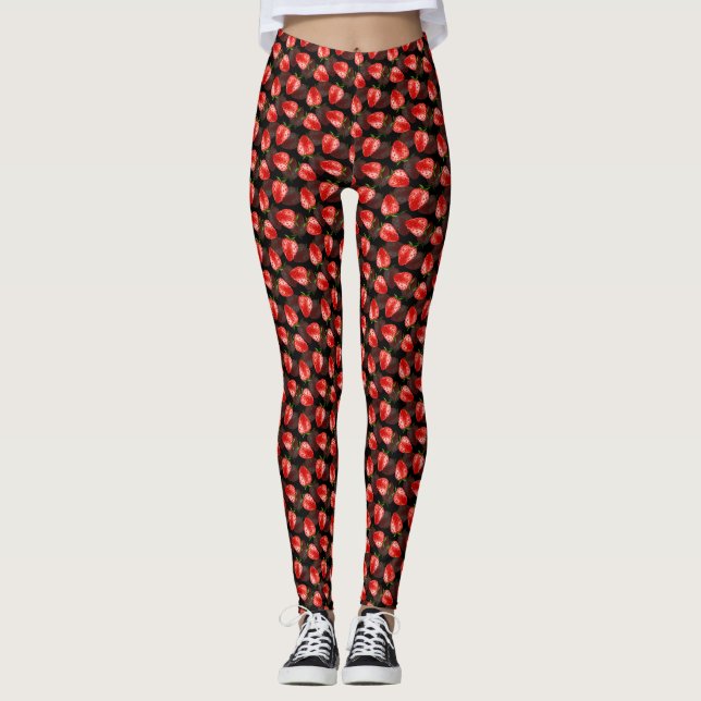 Erdbeere Leggings (Vorderseite)