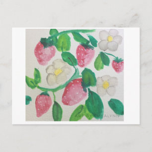 Erdbeere-Liebe Postkarte