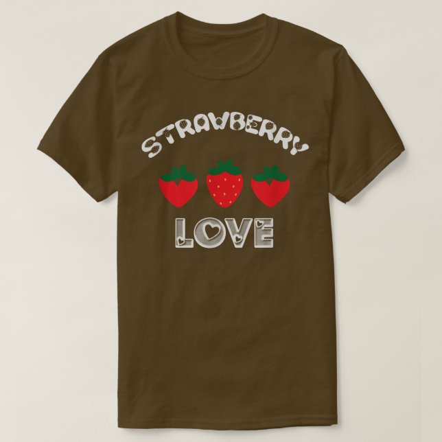 Erdbeere Liebe Vegan T-Shirt (Design vorne)