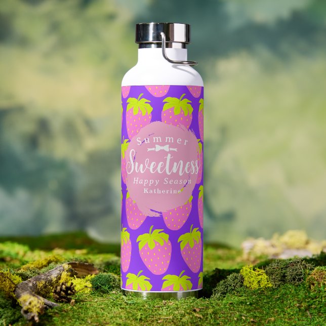 Erdbeere Lila Trinkflasche (Außenbereich)