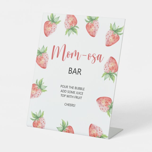 Erdbeere \ Mama-osa-Bar Sockelschild (Vorderseite)