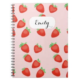 Erdbeere Milkshake Erdbeeren Individuelle Name Notizblock