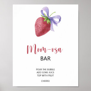 Erdbeere - Mimosa-Bar-Baby-Party Poster