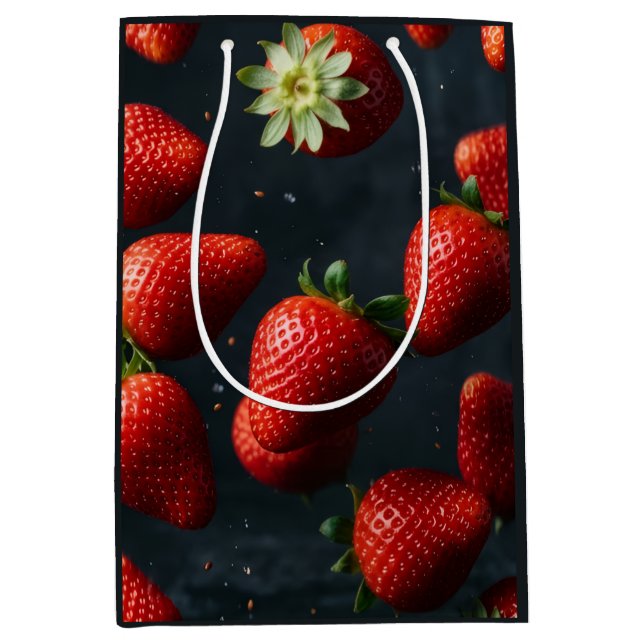 Erdbeere Mittlere Geschenktüte (Vorderseite)