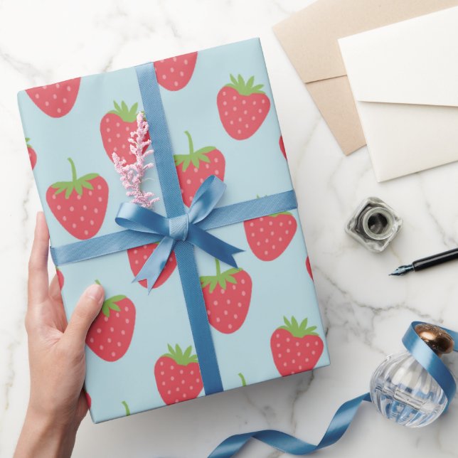 Erdbeere Musterfruchtpapier Geschenkpapier (Schenken)