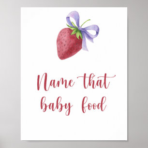 Erdbeere - Name für Babynahrung Poster