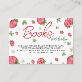 Erdbeere Niedliche Babyduschbücher für Kinder Begleitkarte