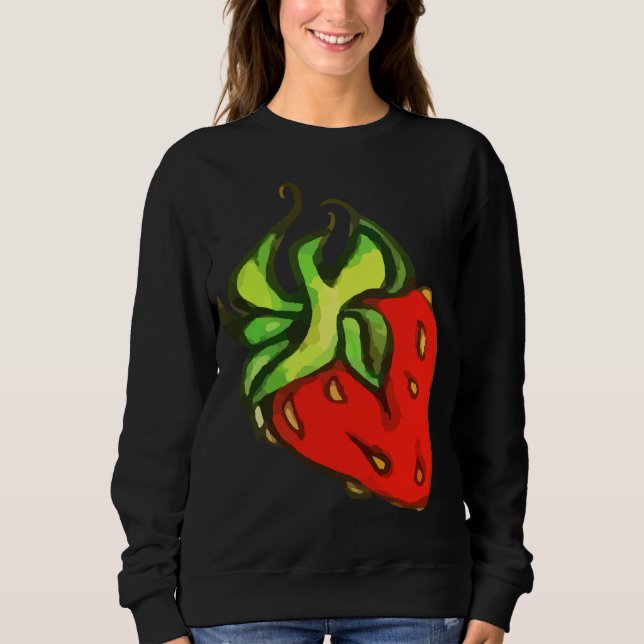 Erdbeere Obst Gemüse Sweatshirt (Vorderseite)