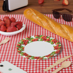 Erdbeere pappteller