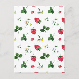 Erdbeere-Pflanze Postkarte