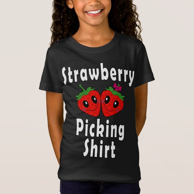 Erdbeere Picken Erdbeeren in Liebe Niedrige Kosten T-Shirt (Vorderseite)