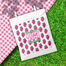 Erdbeere Pink Erste Geburtstagsfeier