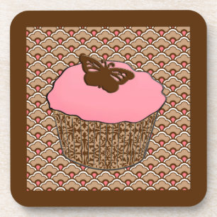 Erdbeere Pink Mattiert Cupcake Untersetzer