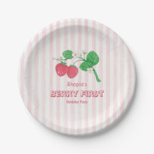 Erdbeere Pink Streifen Mädchen Beere Erster Geburt