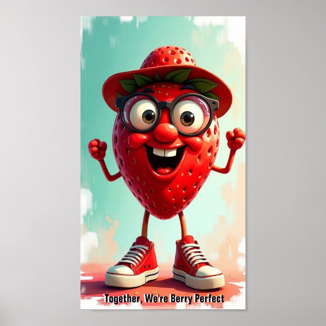 Erdbeere Poster (Vorne)