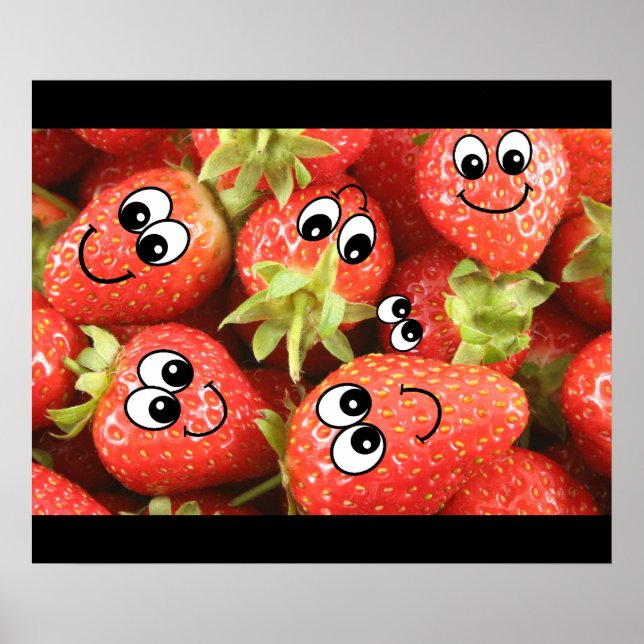 Erdbeere Poster (Vorne)