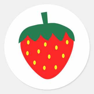 Erdbeere Red Fruit Berry Farm Sommer Produktion Runder Aufkleber