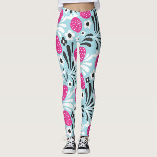 Erdbeere: Rosa Berry Nahtlos. Leggings