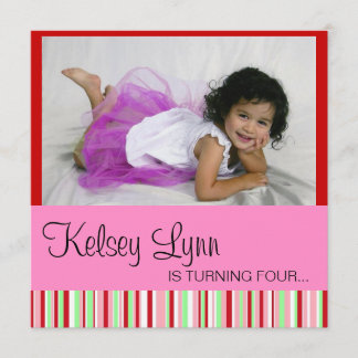 Erdbeere Rosa Einladung