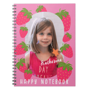 Erdbeere Rosa Foto Notizblock