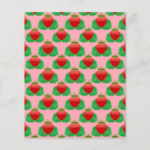 Erdbeere - rosa Hintergrund