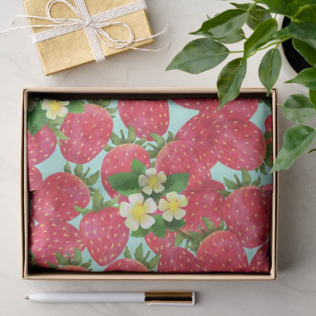 Erdbeere  seidenpapier (Geschenk)